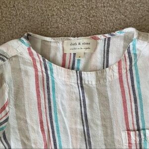 Cloth & Stone Linen Striped Dress